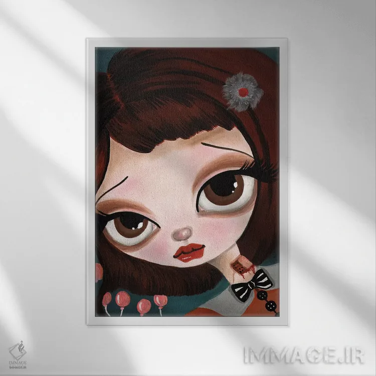 تابلو دکوراتیو بتی اثر داتی گلیسون - نمای قابدار سفید