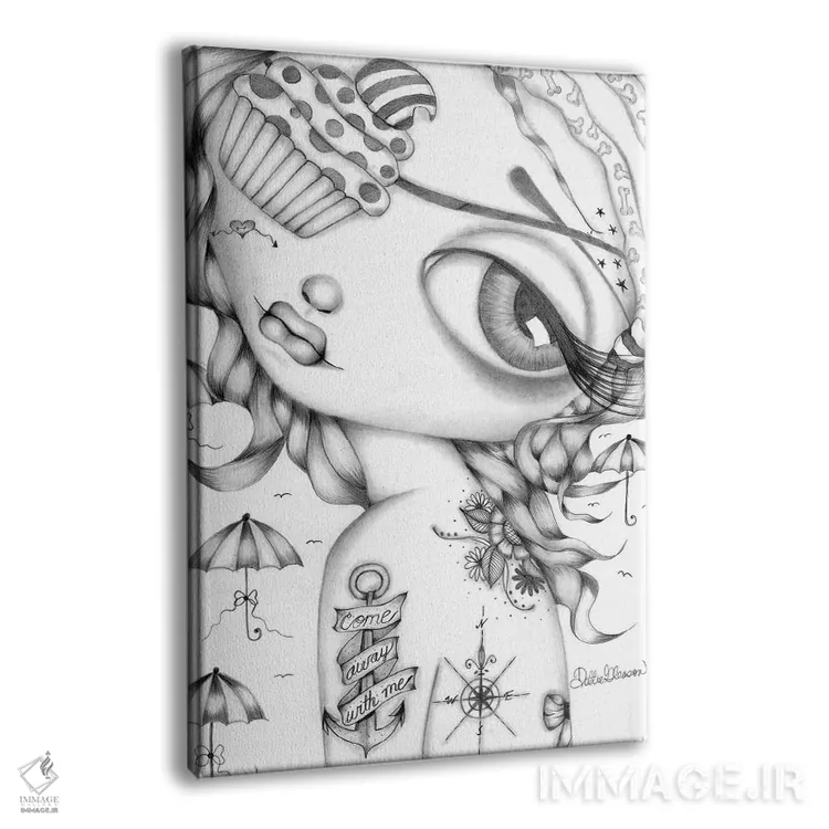 تابلو دکوراتیو با من بیا اثر داتی گلیسون - نمای پرسپکتیو محصول