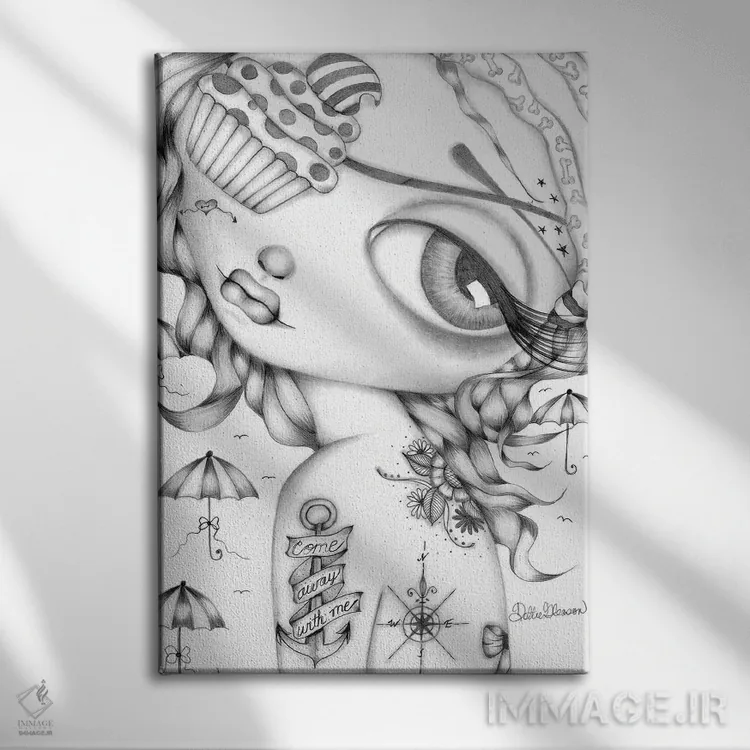 تابلو دکوراتیو با من بیا اثر داتی گلیسون - نمای روبهرو روی دیوار