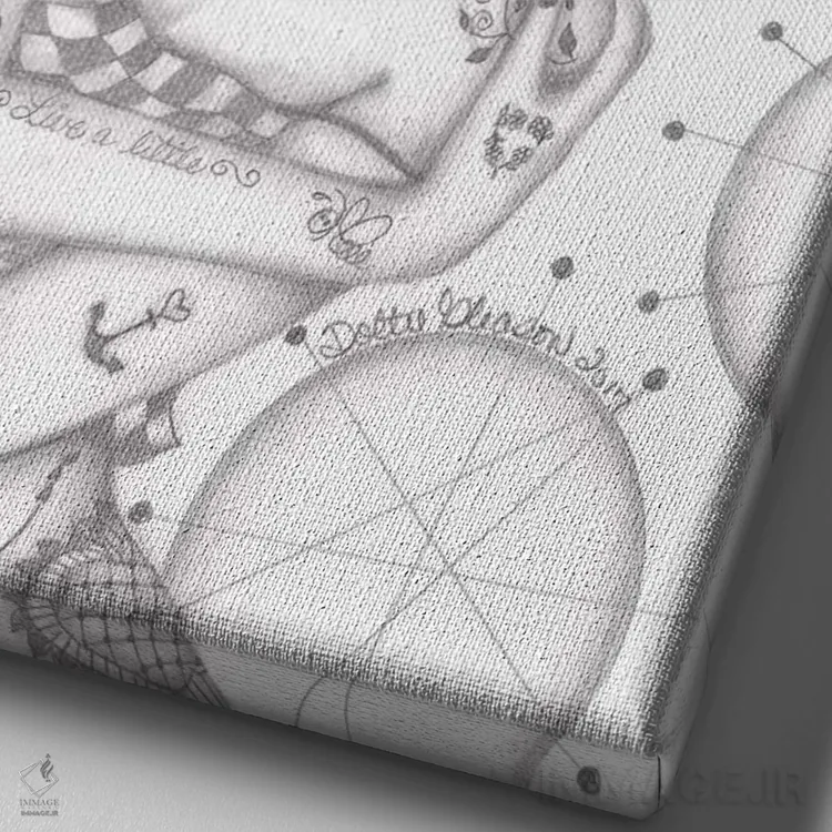 تابلو دکوراتیو بتی اثر داتی گلیسون - نمای نزدیک بافت بوم