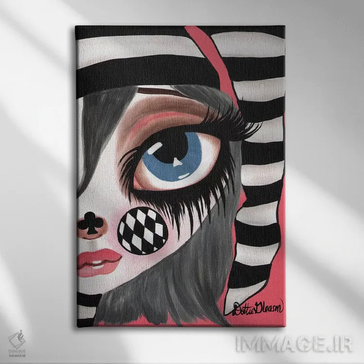 تابلو دکوراتیو دلقک بازی اثر داتی گلیسون - نمای روبهرو روی دیوار