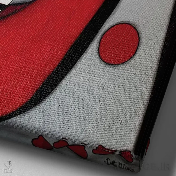 تابلو دکوراتیو کوکو اثر داتی گلیسون - نمای نزدیک بافت بوم