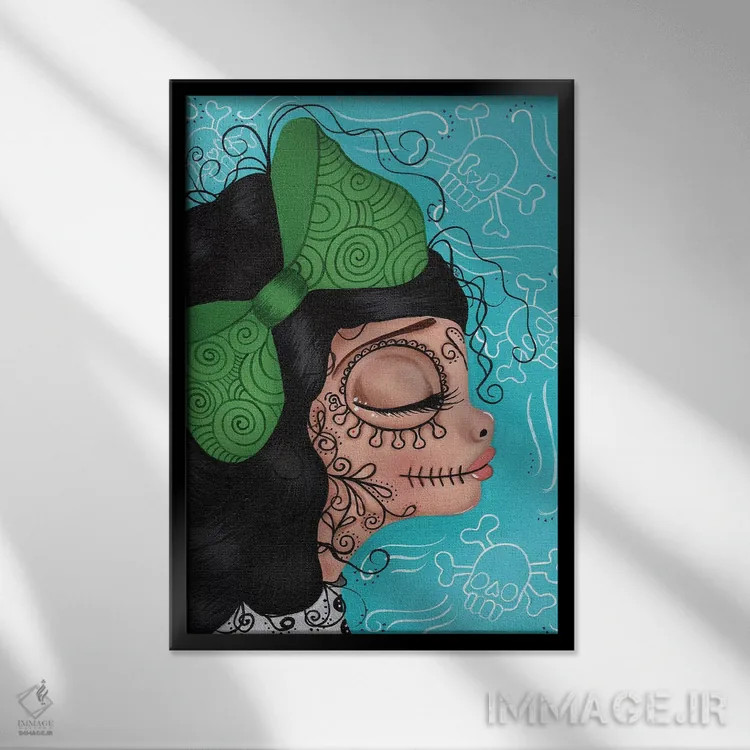 تابلو دکوراتیو بتی بو اثر داتی گلیسون - نمای قابدار مشکی