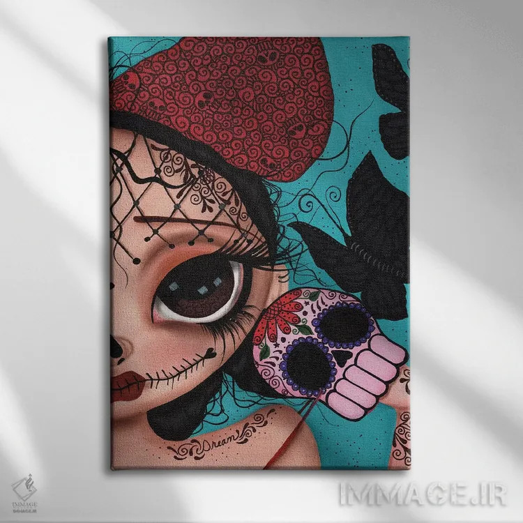 تابلو دکوراتیو جرئت رویاپردازی اثر داتی گلیسون - نمای روبهرو روی دیوار