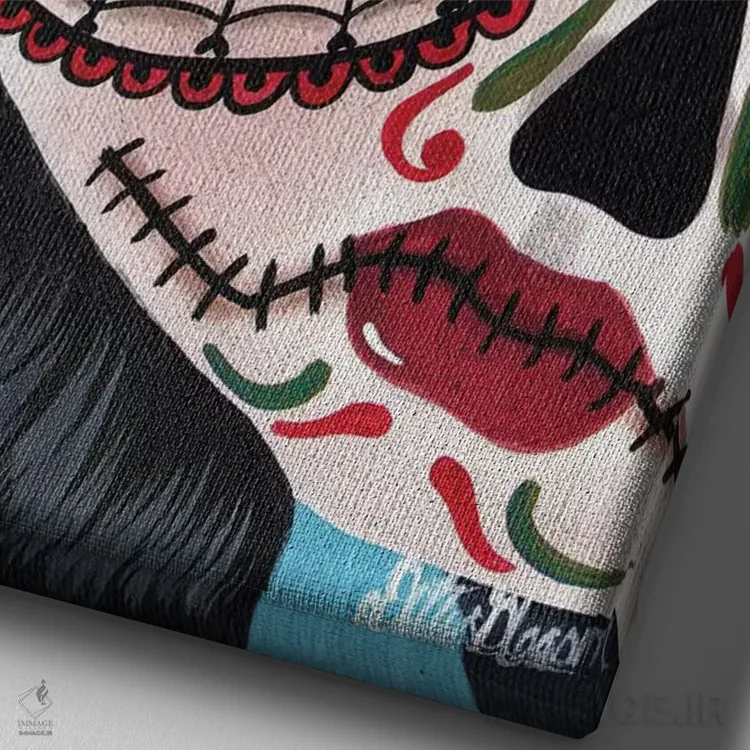 تابلو دکوراتیو روز مردگان شماره ۱۱ اثر داتی گلیسون - نمای نزدیک بافت بوم