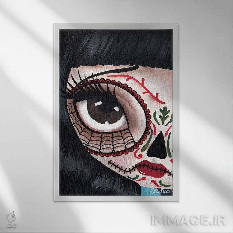 تابلو دکوراتیو روز مردگان شماره ۱۱ اثر داتی گلیسون - نمای قابدار سفید