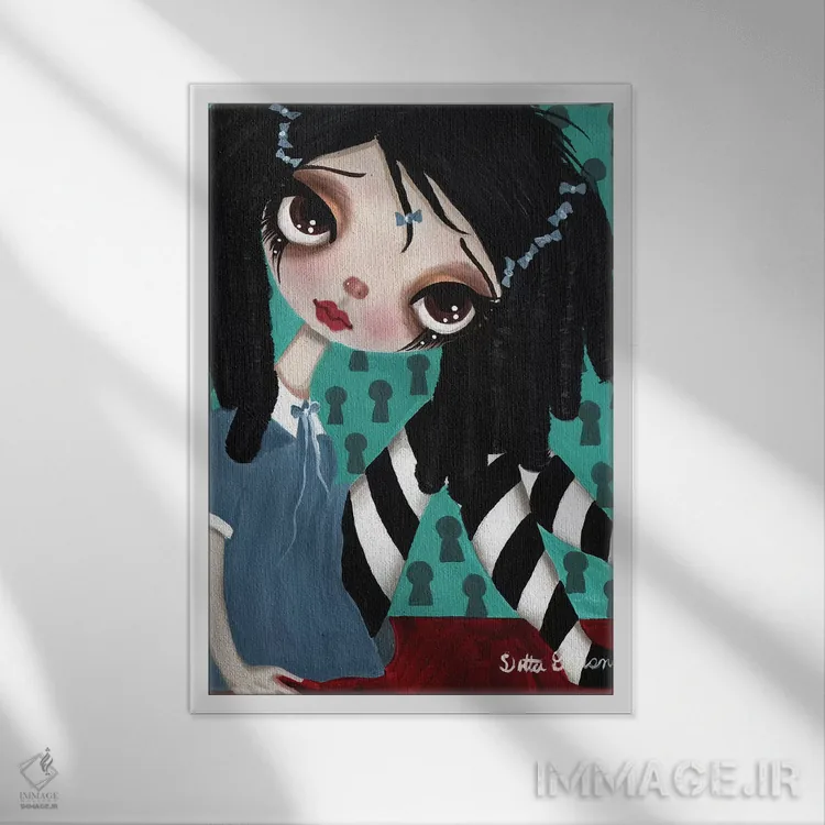 تابلو دکوراتیو فر اثر داتی گلیسون - نمای قابدار سفید