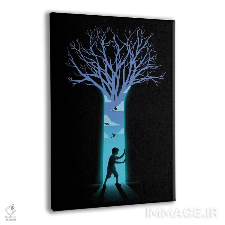 تابلو دکوراتیو امیدی نو اثر دیجیتال کاربین - نمای پرسپکتیو محصول