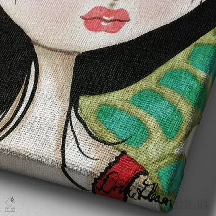 تابلو دکوراتیو پری گوتیک III اثر داتی گلیسون - نمای نزدیک بافت بوم