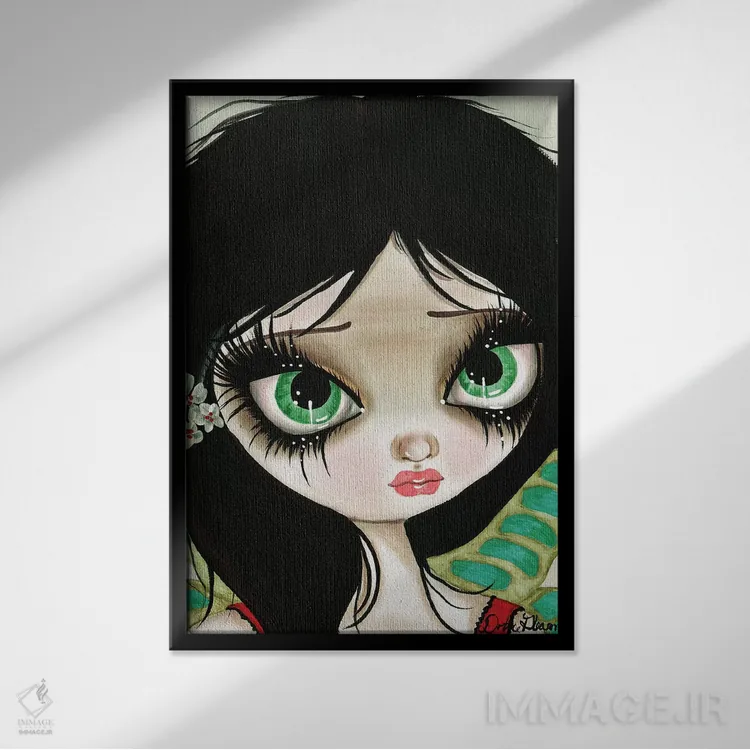 تابلو دکوراتیو پری گوتیک III اثر داتی گلیسون - نمای قابدار مشکی