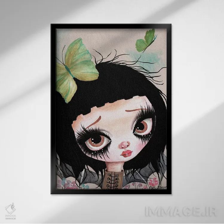 تابلو دکوراتیو پری گوتیک I اثر داتی گلیسون - نمای قابدار مشکی