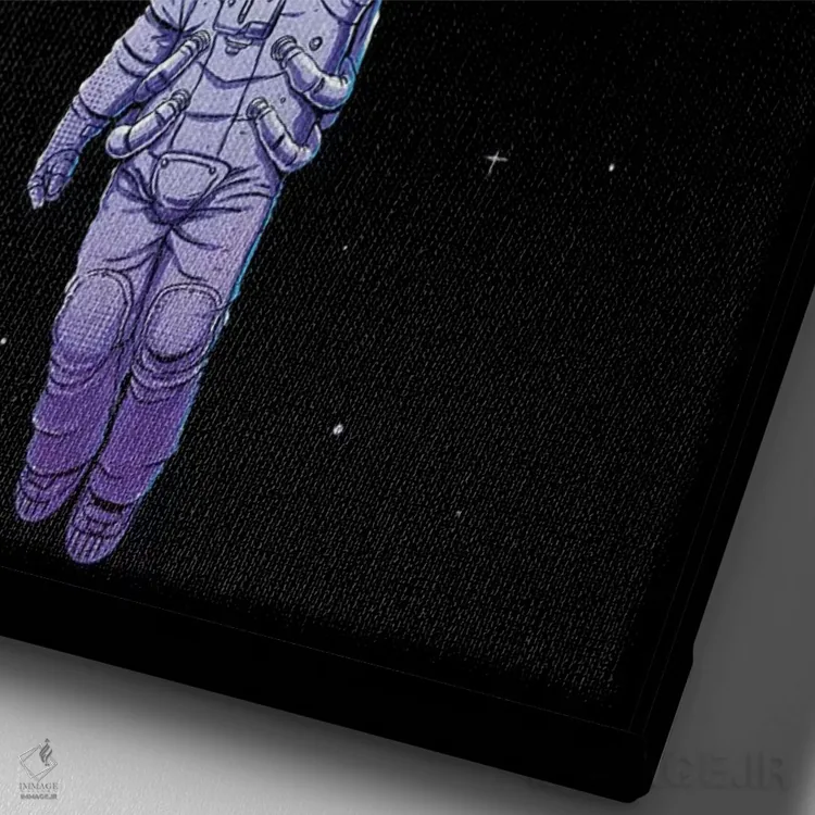 تابلو دکوراتیو اکتشاف اثر دیجیتال کاربین - نمای نزدیک بافت بوم