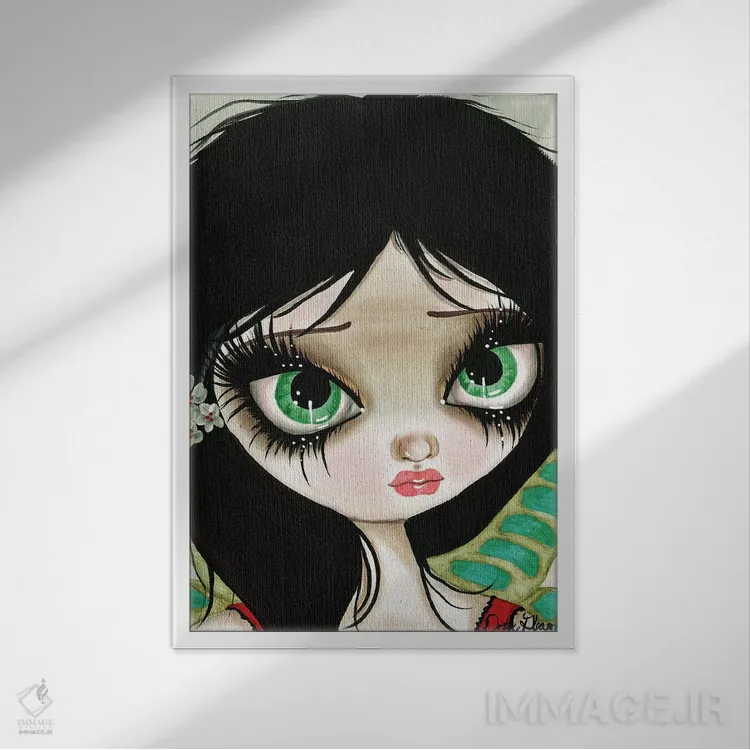 تابلو دکوراتیو پری گوتیک III اثر داتی گلیسون - نمای قابدار سفید