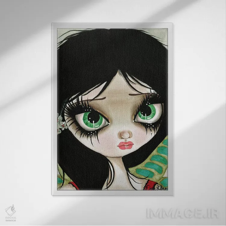 تابلو دکوراتیو پری گوتیک III اثر داتی گلیسون - نمای قابدار سفید