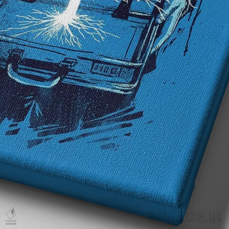 تابلو دکوراتیو زندگی نو اثر دیجیتال کاربین - نمای نزدیک بافت بوم