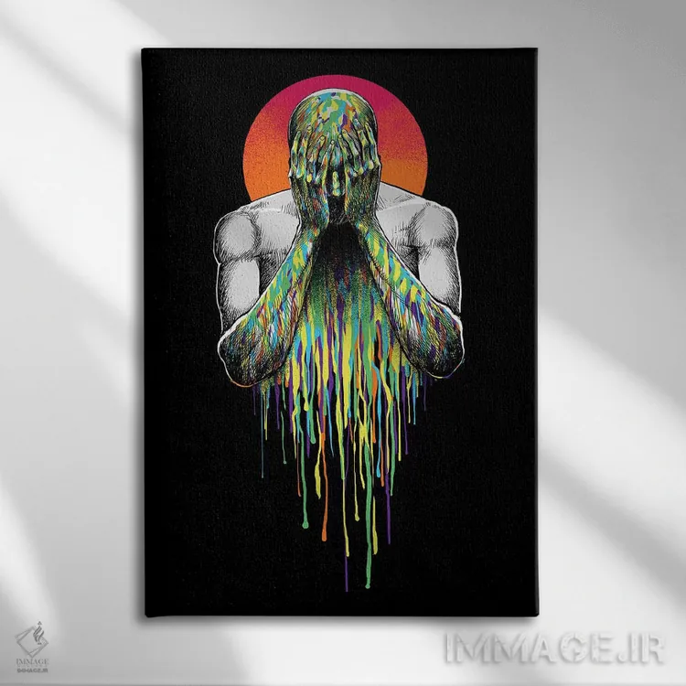 تابلو دکوراتیو مخفی شو اثر دیجیتال کاربین - نمای روبهرو روی دیوار