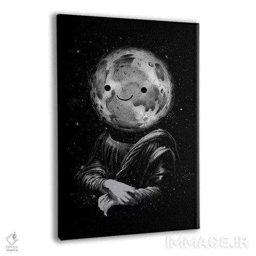 تابلو دکوراتیو مون لیزا اثر دیجیتال کاربین - نمای پرسپکتیو محصول