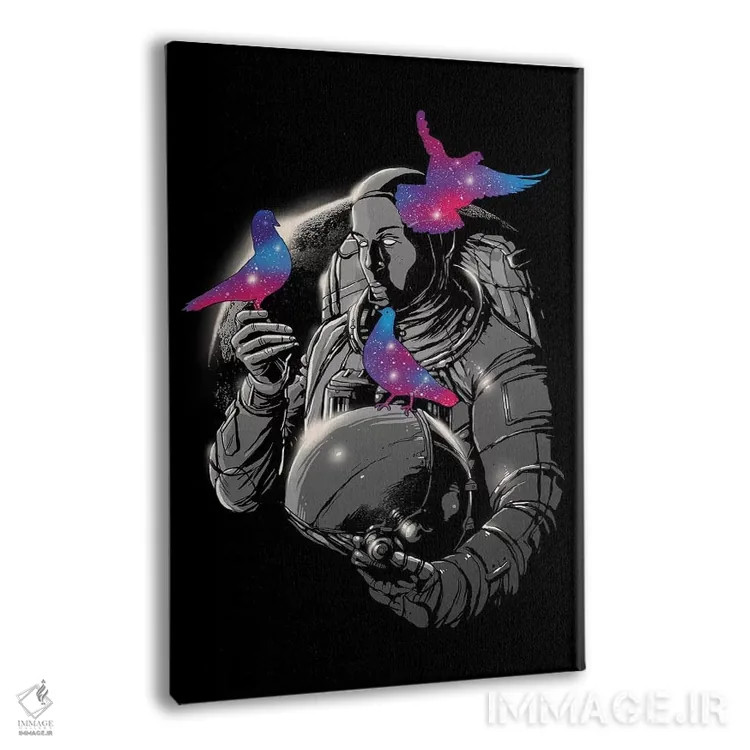 تابلو دکوراتیو لمس فانتزی اثر دیجیتال کاربین - نمای پرسپکتیو محصول