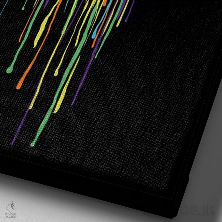 تابلو دکوراتیو مخفی شو اثر دیجیتال کاربین - نمای نزدیک بافت بوم