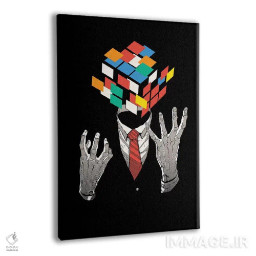 تابلو دکوراتیو بازی ذهنی اثر دیجیتال کاربین - نمای پرسپکتیو محصول