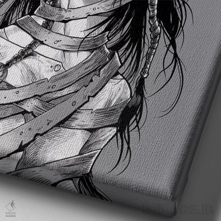 تابلو دکوراتیو رستگاری اثر دیجیتال کاربین - نمای نزدیک بافت بوم