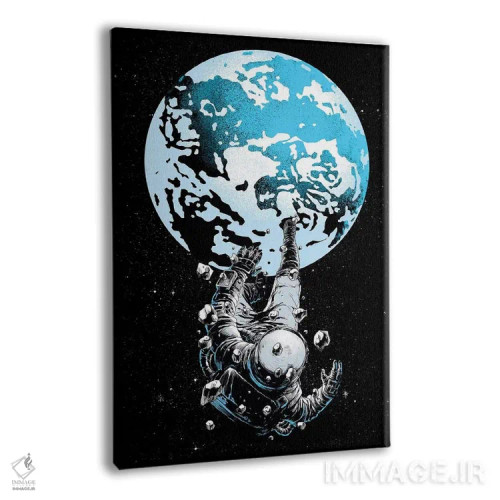 تابلو دکوراتیو فضانورد گمشده اثر دیجیتال کاربین - نمای پرسپکتیو محصول