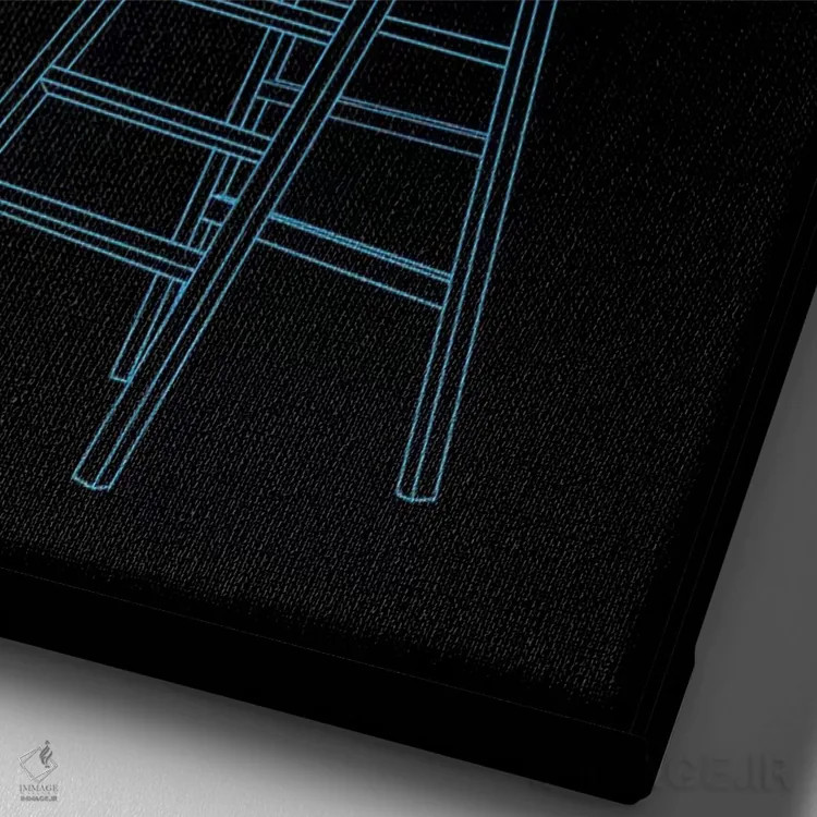 تابلو دکوراتیو به ماه برس اثر دیجیتال کاربین - نمای نزدیک بافت بوم