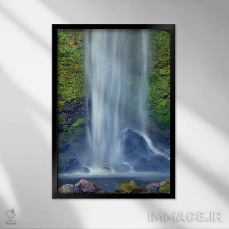 تابلو دکوراتیو Oregon,آبشار الوها، منطقه زیبای ملی کلومبیا ریور گرج، اورگون اثر دارل گالین - نمای قابدار مشکی