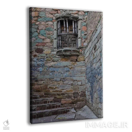 تابلو دکوراتیو گواناخواتو در مکزیک مرکزی. کوچه باریک با پله ها اثر دارل گالین - نمای پرسپکتیو محصول