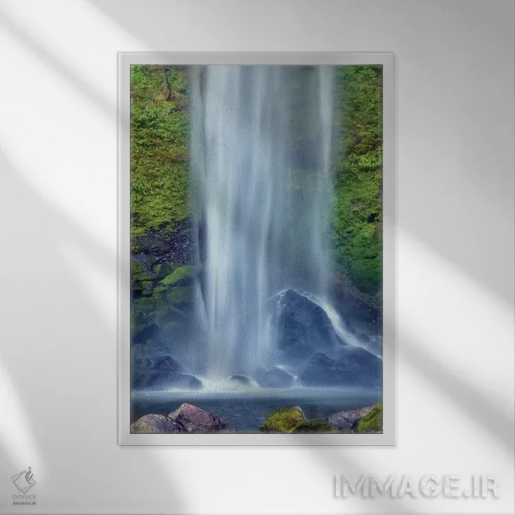 تابلو دکوراتیو Oregon,آبشار الوها، منطقه زیبای ملی کلومبیا ریور گرج، اورگون اثر دارل گالین - نمای قابدار سفید