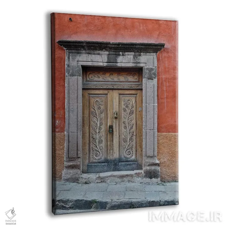 تابلو دکوراتیو سن میگل د آلنده، مکزیک. ساختمان ها و درگاه های رنگارنگ اثر دارل گالین - نمای پرسپکتیو محصول