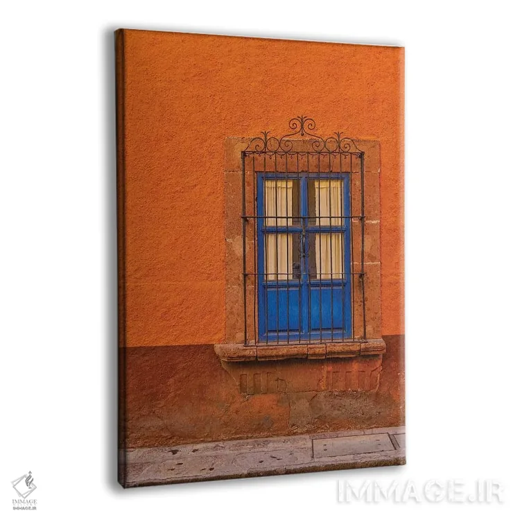 تابلو دکوراتیو سن میگل د آلنده، مکزیک. ساختمان ها و پنجره های رنگارنگ اثر دارل گالین - نمای پرسپکتیو محصول