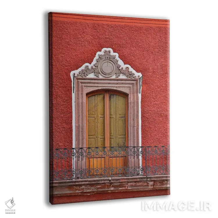 تابلو دکوراتیو سن میگل د آلنده، مکزیک. ساختمان ها و پنجره های رنگارنگ اثر دارل گالین - نمای پرسپکتیو محصول