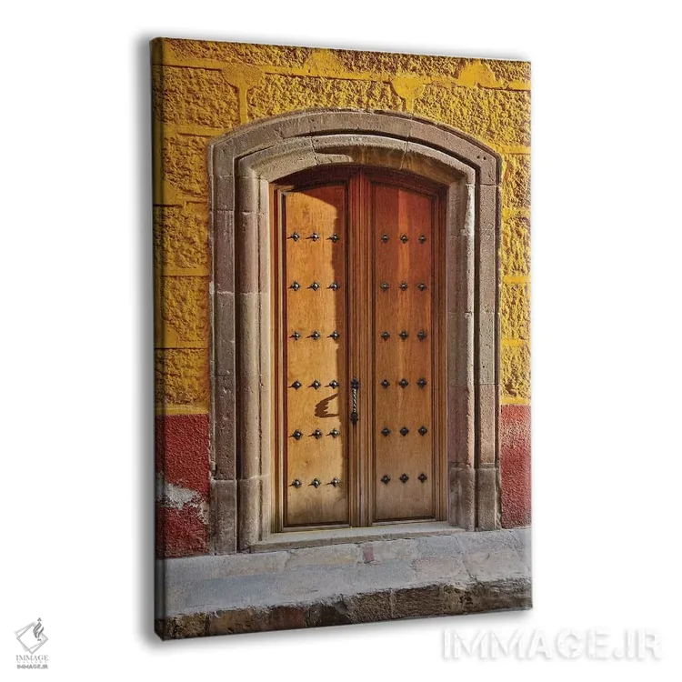 تابلو دکوراتیو سن میگل د آلنده، مکزیک. ساختمان ها و درگاه های رنگارنگ اثر دارل گالین - نمای پرسپکتیو محصول