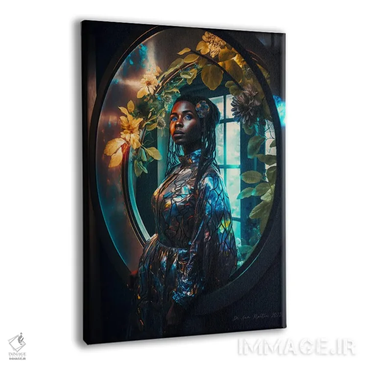 تابلو دکوراتیو گیاه شناس سفرکننده در زمان ۴ اثر دیجیتال وایلد آرت - نمای پرسپکتیو محصول