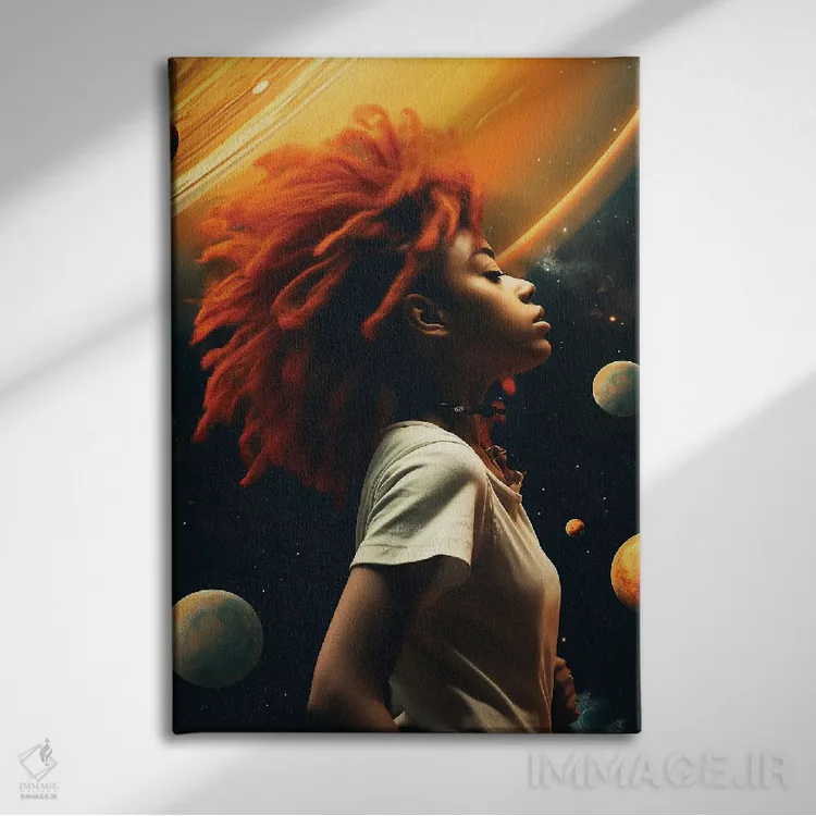 تابلو دکوراتیو شادی تجربی اثر دیجیتال وایلد آرت - نمای روبهرو روی دیوار