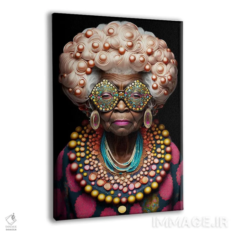 تابلو دکوراتیو مادربزرگ آینده گرا ۱ اثر دیجیتال وایلد آرت - نمای پرسپکتیو محصول