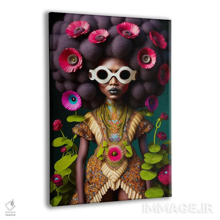 تابلو دکوراتیو زن آینده گرا ۱ اثر دیجیتال وایلد آرت - نمای پرسپکتیو محصول