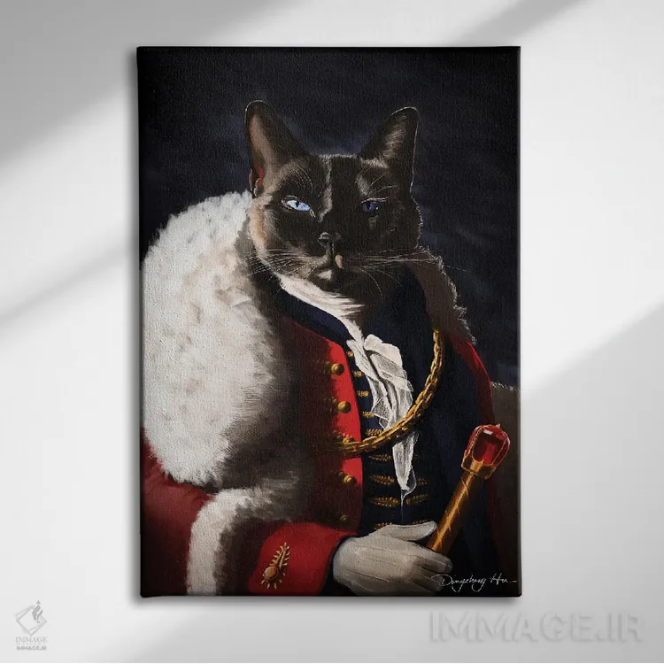 تابلو دکوراتیو پادشاه میمون اثر باورگ ژونگ هو - نمای روبهرو روی دیوار