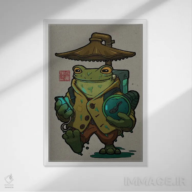 تابلو دکوراتیو اسپراگ و برادرش بروگ اثر باورگ ژونگ هو - نمای قابدار سفید