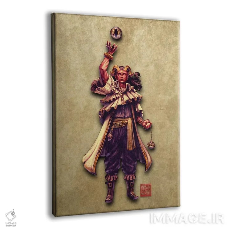 تابلو دکوراتیو جادوگر پیشگو اثر باورگ ژونگ هو - نمای پرسپکتیو محصول