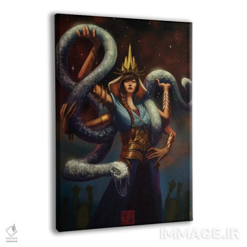 تابلو دکوراتیو ملکه مار اثر باورگ ژونگ هو - نمای پرسپکتیو محصول