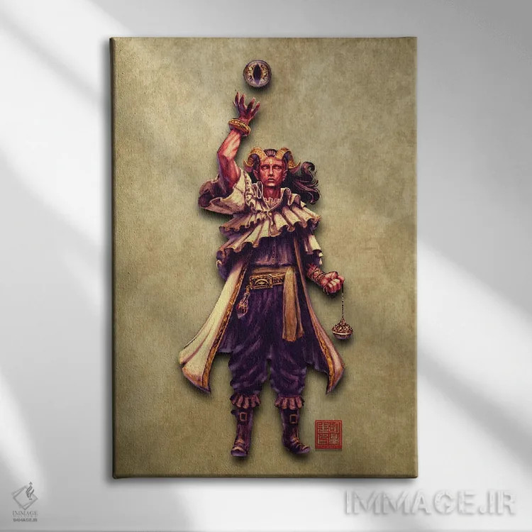 تابلو دکوراتیو جادوگر پیشگو اثر باورگ ژونگ هو - نمای روبهرو روی دیوار