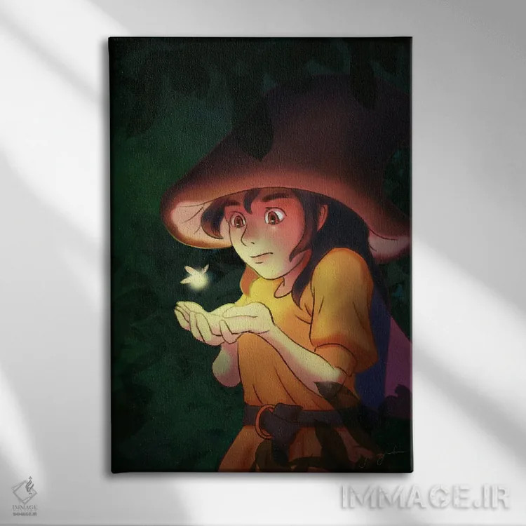 تابلو دکوراتیو یک دوست کوچولو اثر باورگ ژونگ هو - نمای روبهرو روی دیوار