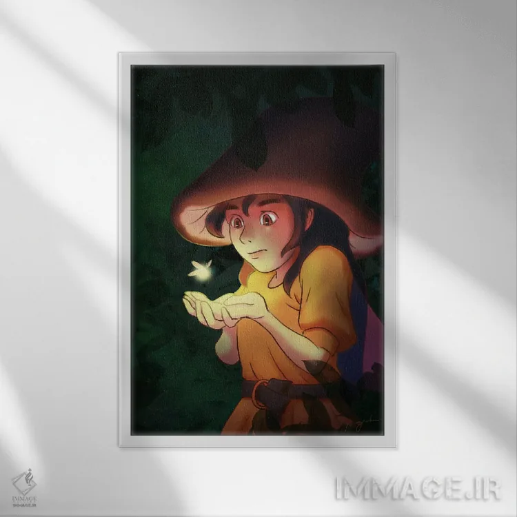 تابلو دکوراتیو یک دوست کوچولو اثر باورگ ژونگ هو - نمای قابدار سفید