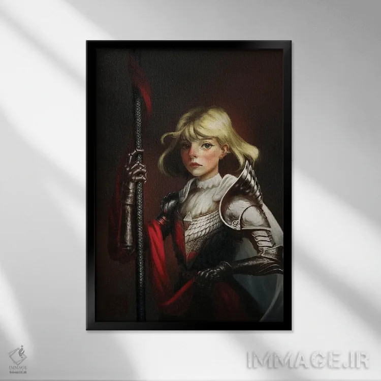 تابلو دکوراتیو وارث زن اثر باورگ ژونگ هو - نمای قابدار مشکی