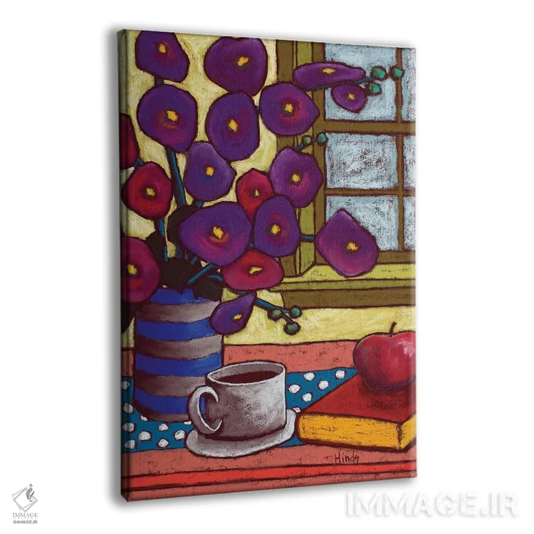 تابلو دکوراتیو گل ها اثر دیویدای هیندز - نمای پرسپکتیو محصول