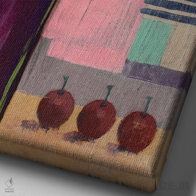 تابلو دکوراتیو گل ها اثر دیویدای هیندز - نمای نزدیک بافت بوم