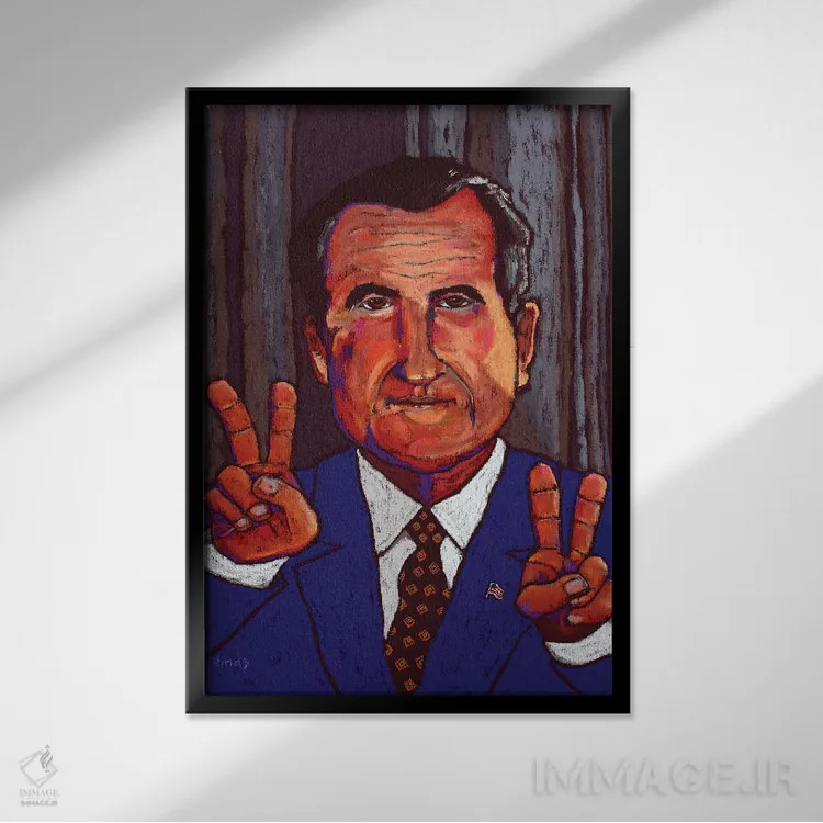 تابلو دکوراتیو دیک حقه باز اثر دیویدای هیندز - نمای قابدار مشکی