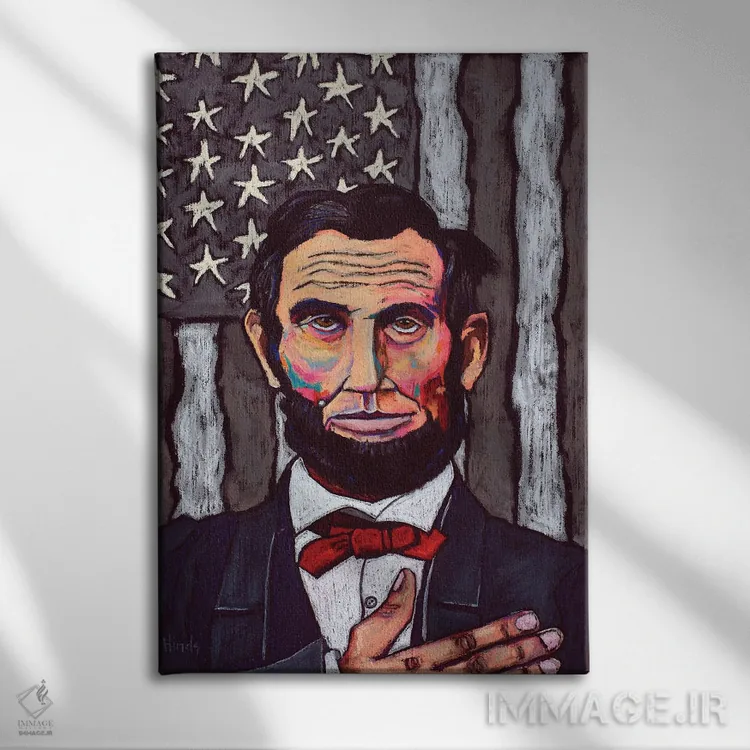 تابلو دکوراتیو به پرچم سوگند یاد می کنم اثر دیویدای هیندز - نمای روبهرو روی دیوار